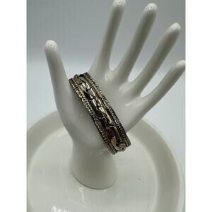 Vintage Coro Pegasus Champagne Gold Tone Heavy Chain Bracelet 7”